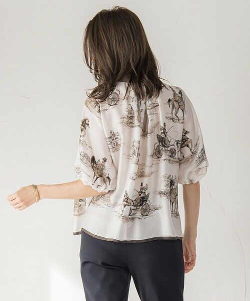Viaggio Blu / ビアッジョブルー シャツ・ブラウス | LADY&HORSEプリントブラウス≪洗濯機で洗える≫ | 詳細4