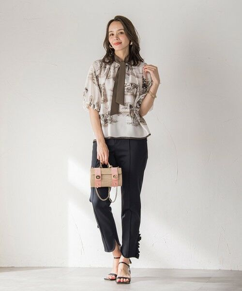 Viaggio Blu / ビアッジョブルー シャツ・ブラウス | LADY&HORSEプリントブラウス≪洗濯機で洗える≫ | 詳細5