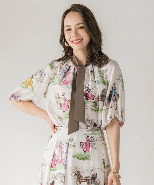 Viaggio Blu / ビアッジョブルー シャツ・ブラウス | LADY&HORSEプリントブラウス≪洗濯機で洗える≫ | 詳細14