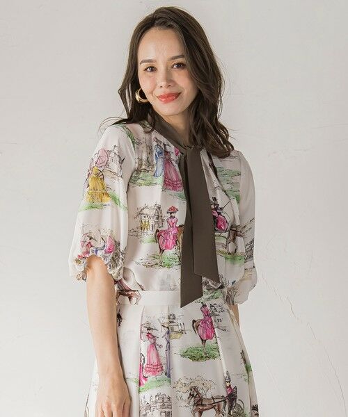 Viaggio Blu / ビアッジョブルー シャツ・ブラウス | LADY&HORSEプリントブラウス≪洗濯機で洗える≫ | 詳細15