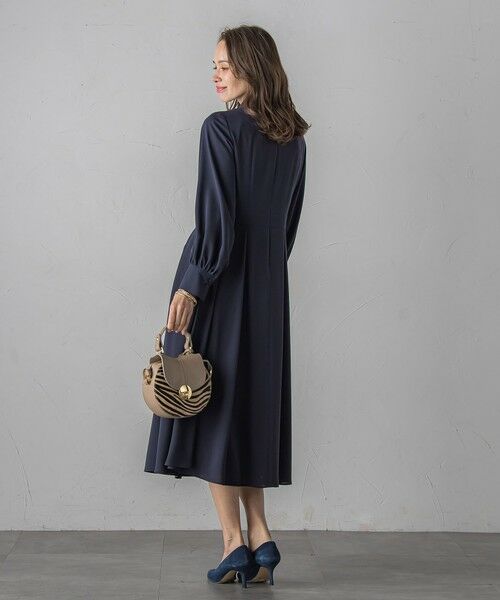 Viaggio Blu / ビアッジョブルー ロング・マキシ丈ワンピース | ボウタイワンピース≪手洗い可能≫ | 詳細5