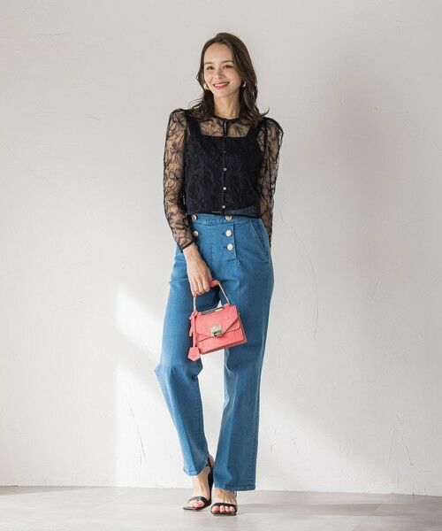 Viaggio Blu / ビアッジョブルー テーラードジャケット | フェザーフラワージャケット≪洗濯機で洗える≫ | 詳細6