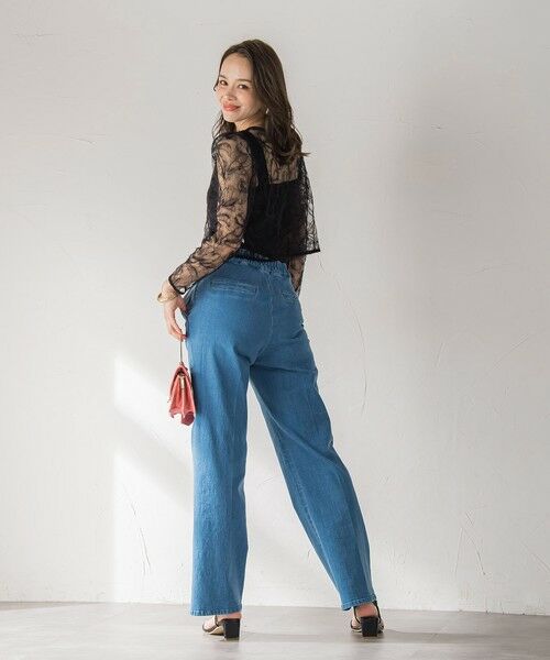 Viaggio Blu / ビアッジョブルー テーラードジャケット | フェザーフラワージャケット≪洗濯機で洗える≫ | 詳細8