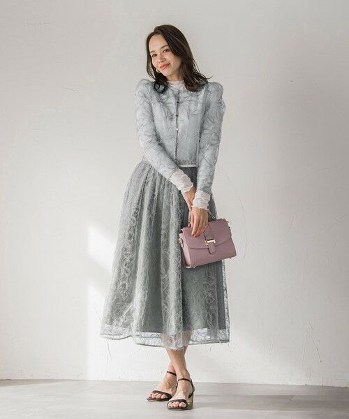 Viaggio Blu / ビアッジョブルー テーラードジャケット | フェザーフラワージャケット≪洗濯機で洗える≫ | 詳細12