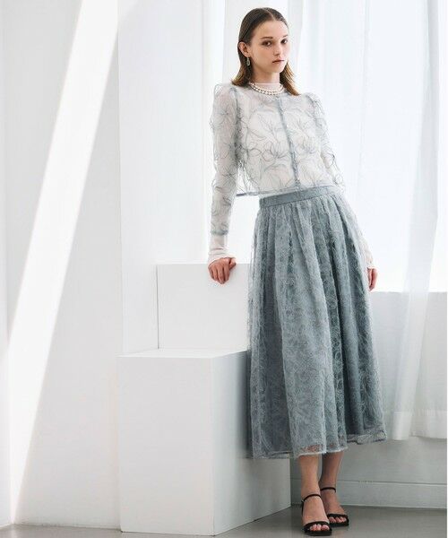 Viaggio Blu / ビアッジョブルー テーラードジャケット | フェザーフラワージャケット≪洗濯機で洗える≫ | 詳細14