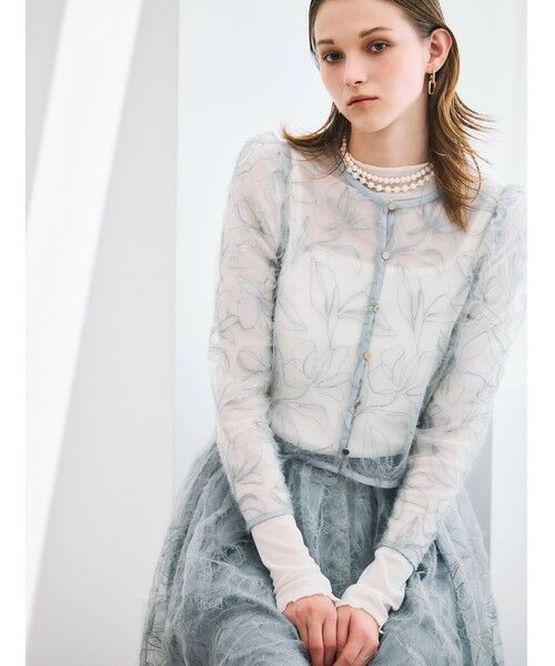 Viaggio Blu / ビアッジョブルー テーラードジャケット | フェザーフラワージャケット≪洗濯機で洗える≫ | 詳細17