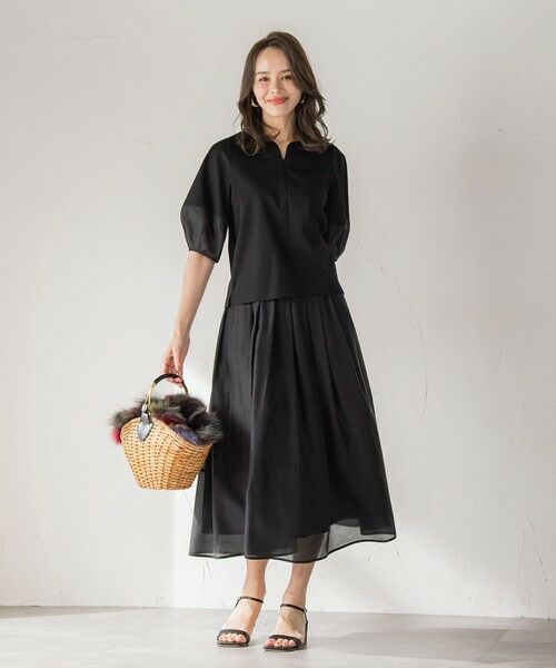 Viaggio Blu / ビアッジョブルー カットソー | シアードッキングポンチカットソー≪洗濯機で洗える≫ | 詳細6