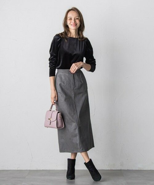 Viaggio Blu / ビアッジョブルー ミニ・ひざ丈スカート | 【WEB限定】ラメタイトスカート≪手洗い可能≫ | 詳細12