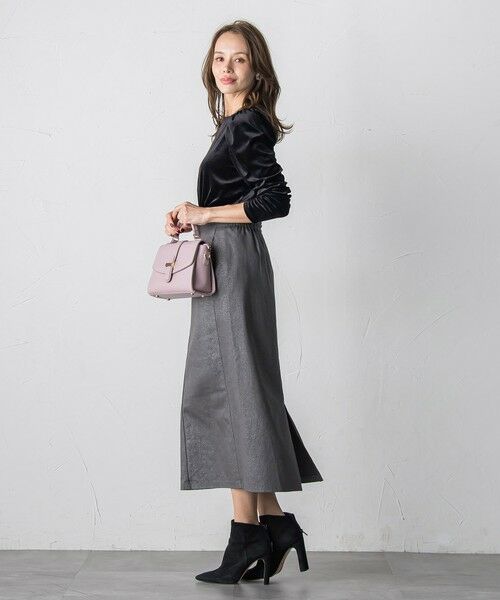 Viaggio Blu / ビアッジョブルー ミニ・ひざ丈スカート | 【WEB限定】ラメタイトスカート≪手洗い可能≫ | 詳細14