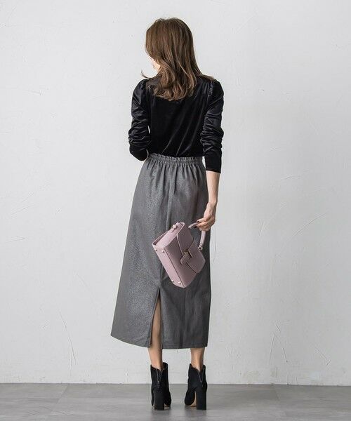 Viaggio Blu / ビアッジョブルー ミニ・ひざ丈スカート | 【WEB限定】ラメタイトスカート≪手洗い可能≫ | 詳細15