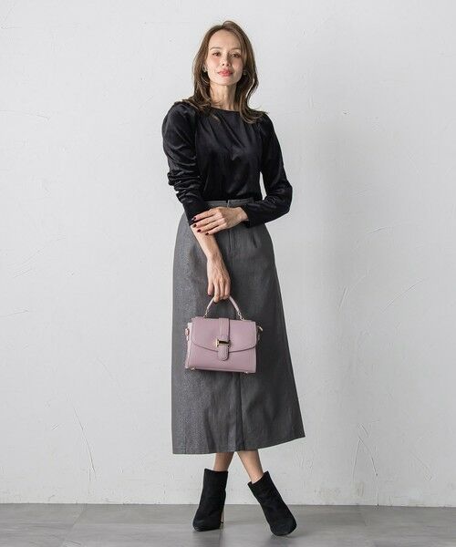 Viaggio Blu / ビアッジョブルー ミニ・ひざ丈スカート | 【WEB限定】ラメタイトスカート≪手洗い可能≫ | 詳細16