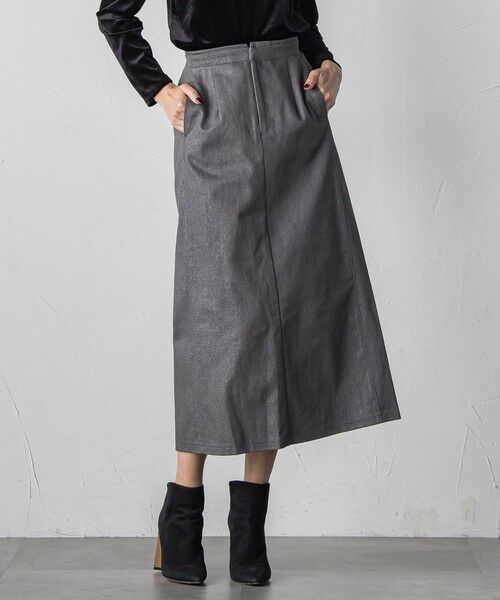 Viaggio Blu / ビアッジョブルー ミニ・ひざ丈スカート | 【WEB限定】ラメタイトスカート≪手洗い可能≫ | 詳細10