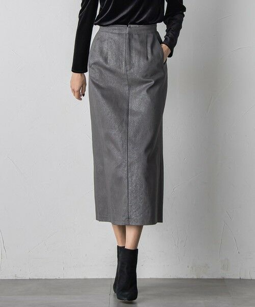 Viaggio Blu / ビアッジョブルー ミニ・ひざ丈スカート | 【WEB限定】ラメタイトスカート≪手洗い可能≫ | 詳細11