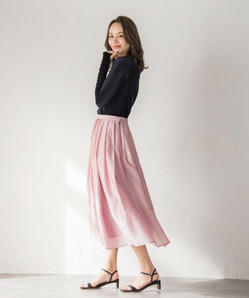 Viaggio Blu / ビアッジョブルー ミニ・ひざ丈スカート | ナチュラルオーガンジースカート | 詳細11