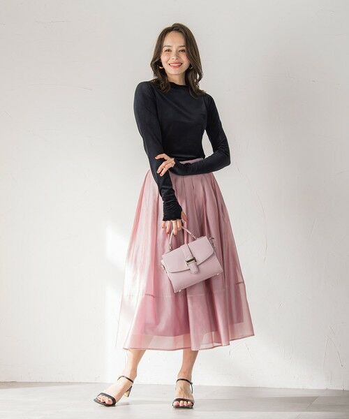 Viaggio Blu / ビアッジョブルー ミニ・ひざ丈スカート | ナチュラルオーガンジースカート | 詳細13