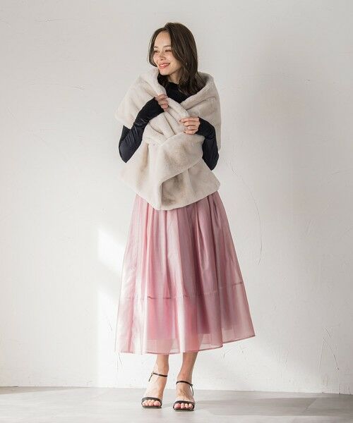 Viaggio Blu / ビアッジョブルー ミニ・ひざ丈スカート | ナチュラルオーガンジースカート | 詳細14