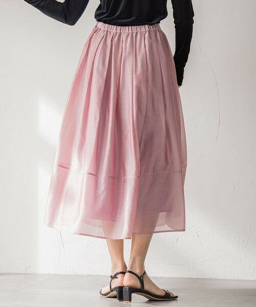 Viaggio Blu / ビアッジョブルー ミニ・ひざ丈スカート | ナチュラルオーガンジースカート | 詳細9