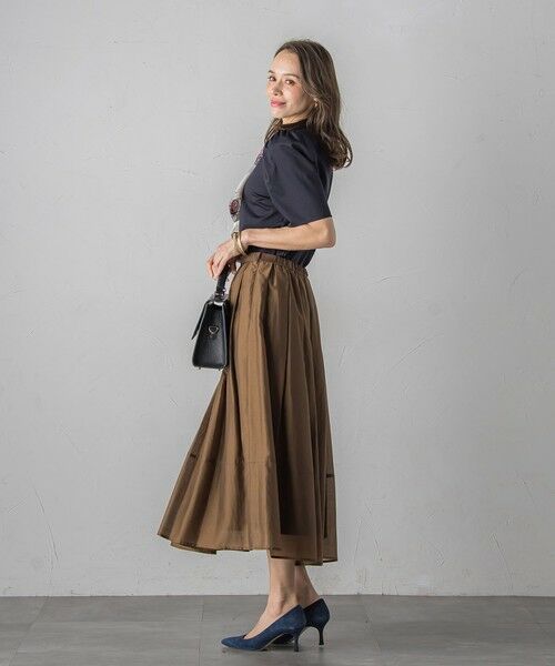 Viaggio Blu / ビアッジョブルー ミニ・ひざ丈スカート | ナチュラルオーガンジースカート | 詳細22