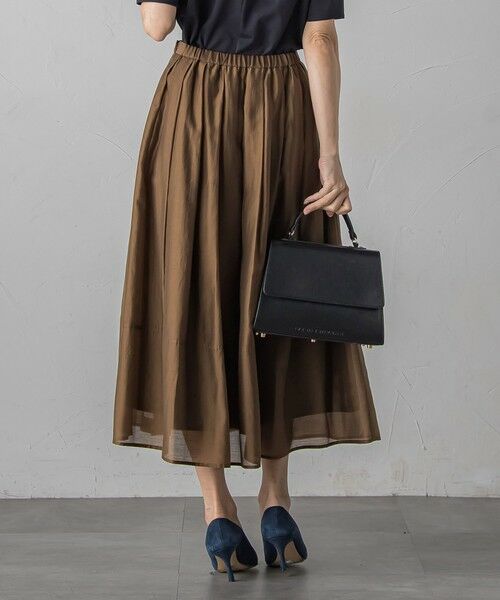 Viaggio Blu / ビアッジョブルー ミニ・ひざ丈スカート | ナチュラルオーガンジースカート | 詳細23