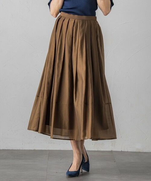 Viaggio Blu / ビアッジョブルー ミニ・ひざ丈スカート | ナチュラルオーガンジースカート | 詳細24