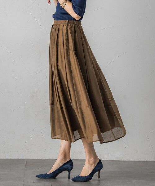 Viaggio Blu / ビアッジョブルー ミニ・ひざ丈スカート | ナチュラルオーガンジースカート | 詳細25