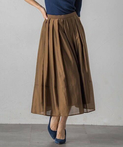 Viaggio Blu / ビアッジョブルー ミニ・ひざ丈スカート | ナチュラルオーガンジースカート | 詳細26