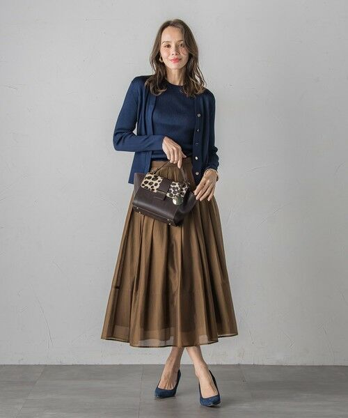 Viaggio Blu / ビアッジョブルー ミニ・ひざ丈スカート | ナチュラルオーガンジースカート | 詳細30