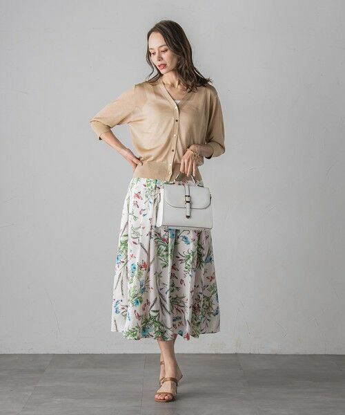 Viaggio Blu / ビアッジョブルー ミニ・ひざ丈スカート | バタフライプリントスカート≪洗濯機で洗える≫ | 詳細17