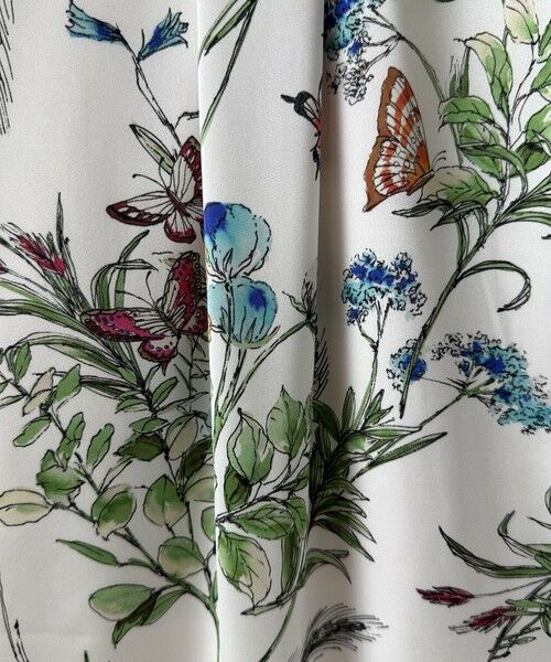 Viaggio Blu / ビアッジョブルー ミニ・ひざ丈スカート | バタフライプリントスカート≪洗濯機で洗える≫ | 詳細26