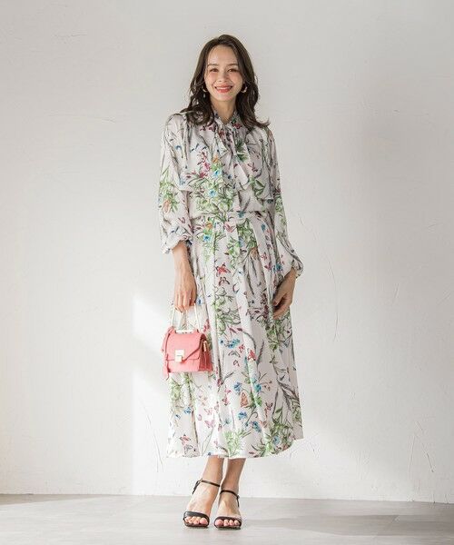 Viaggio Blu / ビアッジョブルー ミニ・ひざ丈スカート | バタフライプリントスカート≪洗濯機で洗える≫ | 詳細4