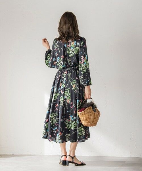 Viaggio Blu / ビアッジョブルー ミニ・ひざ丈スカート | バタフライプリントスカート≪洗濯機で洗える≫ | 詳細30