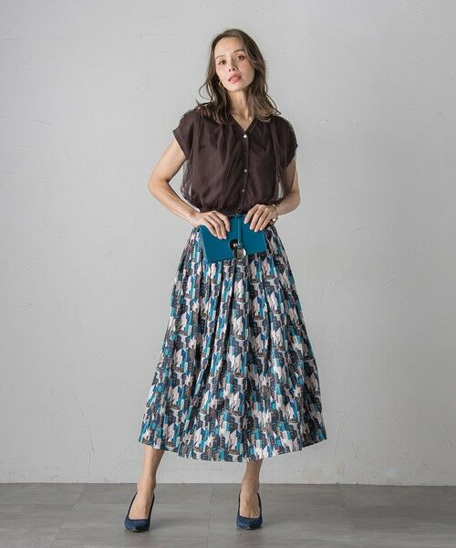 Viaggio Blu / ビアッジョブルー ミニ・ひざ丈スカート | ビルディング柄スカート≪洗濯機で洗える≫ | 詳細11