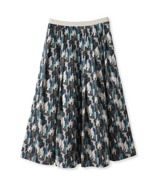 Viaggio Blu / ビアッジョブルー ミニ・ひざ丈スカート | ビルディング柄スカート≪洗濯機で洗える≫ | 詳細12