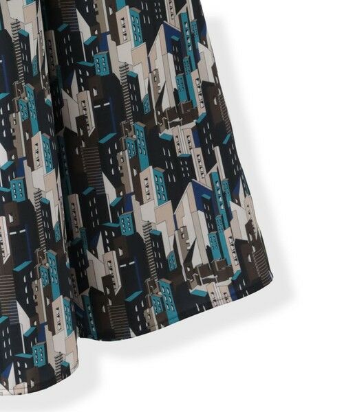 Viaggio Blu / ビアッジョブルー ミニ・ひざ丈スカート | ビルディング柄スカート≪洗濯機で洗える≫ | 詳細13