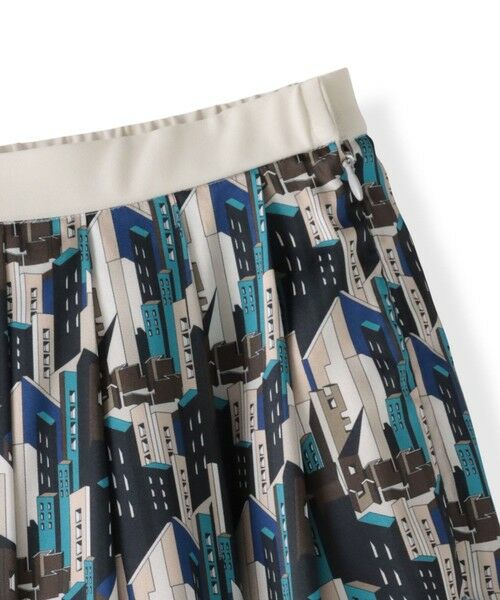 Viaggio Blu / ビアッジョブルー ミニ・ひざ丈スカート | ビルディング柄スカート≪洗濯機で洗える≫ | 詳細14