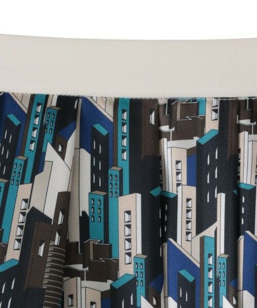 Viaggio Blu / ビアッジョブルー ミニ・ひざ丈スカート | ビルディング柄スカート≪洗濯機で洗える≫ | 詳細15