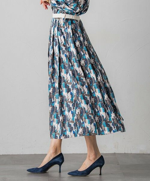 Viaggio Blu / ビアッジョブルー ミニ・ひざ丈スカート | ビルディング柄スカート≪洗濯機で洗える≫ | 詳細2