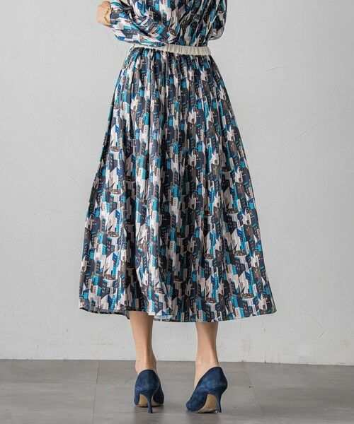 Viaggio Blu / ビアッジョブルー ミニ・ひざ丈スカート | ビルディング柄スカート≪洗濯機で洗える≫ | 詳細3