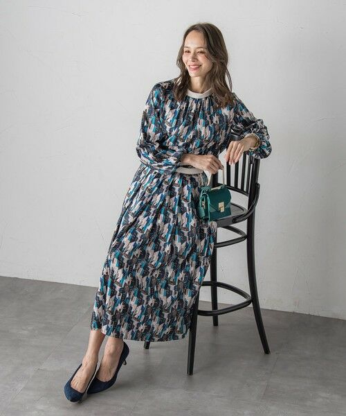 Viaggio Blu / ビアッジョブルー ミニ・ひざ丈スカート | ビルディング柄スカート≪洗濯機で洗える≫ | 詳細4