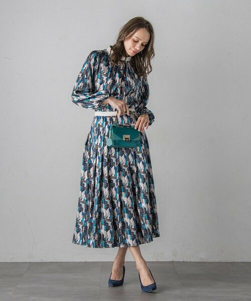 Viaggio Blu / ビアッジョブルー ミニ・ひざ丈スカート | ビルディング柄スカート≪洗濯機で洗える≫ | 詳細5