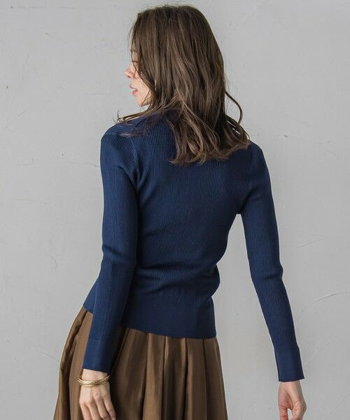 Viaggio Blu / ビアッジョブルー カーディガン・ボレロ | LUCINDAリブカーディガン≪手洗い可能≫ | 詳細3