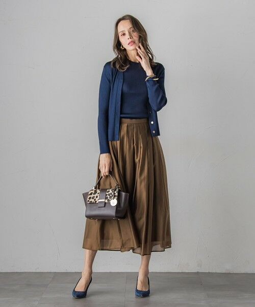 Viaggio Blu / ビアッジョブルー カーディガン・ボレロ | LUCINDAリブカーディガン≪手洗い可能≫ | 詳細4