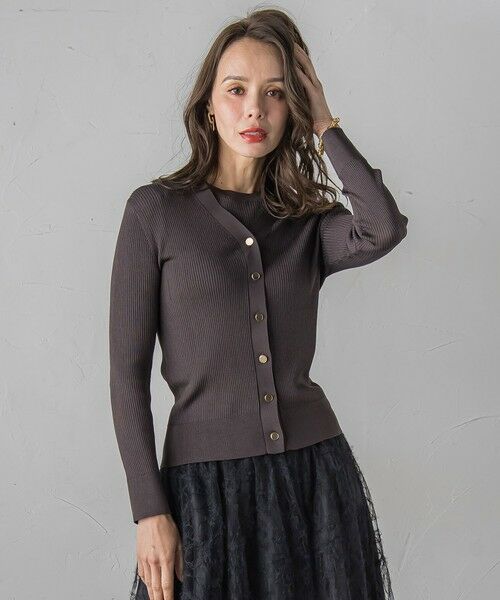 Viaggio Blu / ビアッジョブルー カーディガン・ボレロ | LUCINDAリブカーディガン≪手洗い可能≫ | 詳細18