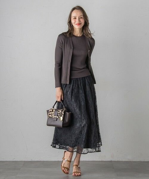 Viaggio Blu / ビアッジョブルー カーディガン・ボレロ | LUCINDAリブカーディガン≪手洗い可能≫ | 詳細20