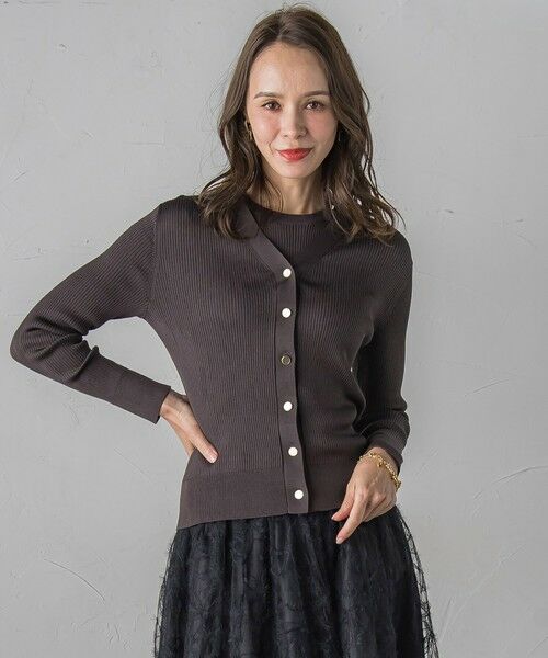 Viaggio Blu / ビアッジョブルー カーディガン・ボレロ | LUCINDAリブカーディガン≪手洗い可能≫ | 詳細17