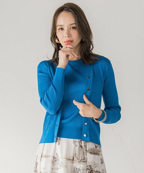 Viaggio Blu / ビアッジョブルー カーディガン・ボレロ | LUCINDAリブカーディガン≪手洗い可能≫ | 詳細25