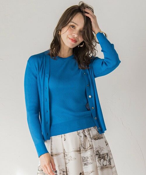 Viaggio Blu / ビアッジョブルー カーディガン・ボレロ | LUCINDAリブカーディガン≪手洗い可能≫ | 詳細28