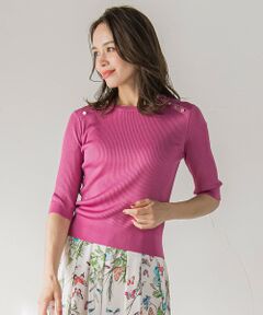 Viaggio Blu / ビアッジョブルー ニット・セーター | LUCINDAリブプルオーバー≪手洗い可能≫