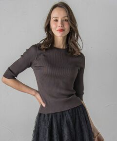 Viaggio Blu / ビアッジョブルー ニット・セーター | LUCINDAリブプルオーバー≪手洗い可能≫