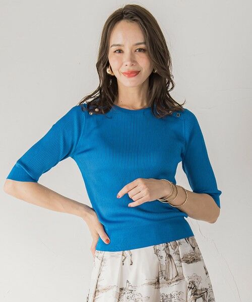 Viaggio Blu / ビアッジョブルー ニット・セーター | LUCINDAリブプルオーバー≪手洗い可能≫ | 詳細24